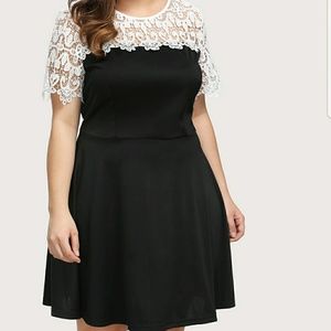 Plus Size Lace Detail Dress